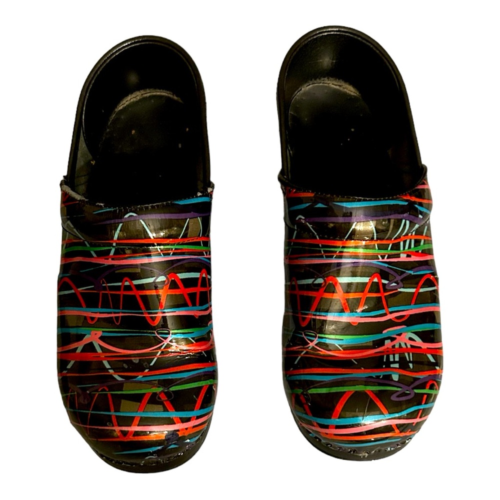 Dansko Multicolor Striped Mules
